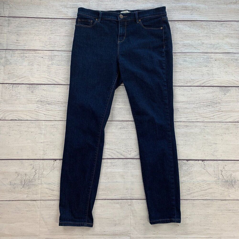 LOFT  Outlet Jeans 10 Modern Skinny Dark Wash Inseam 27" Mid Rise Stretch